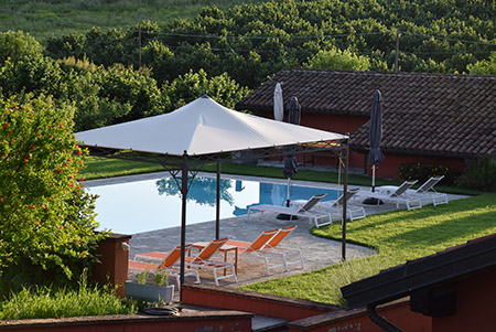 The gazebo and the pool